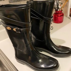 Coach Black Rain Boots